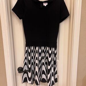 Parker Stylish Black and White Midi Dress